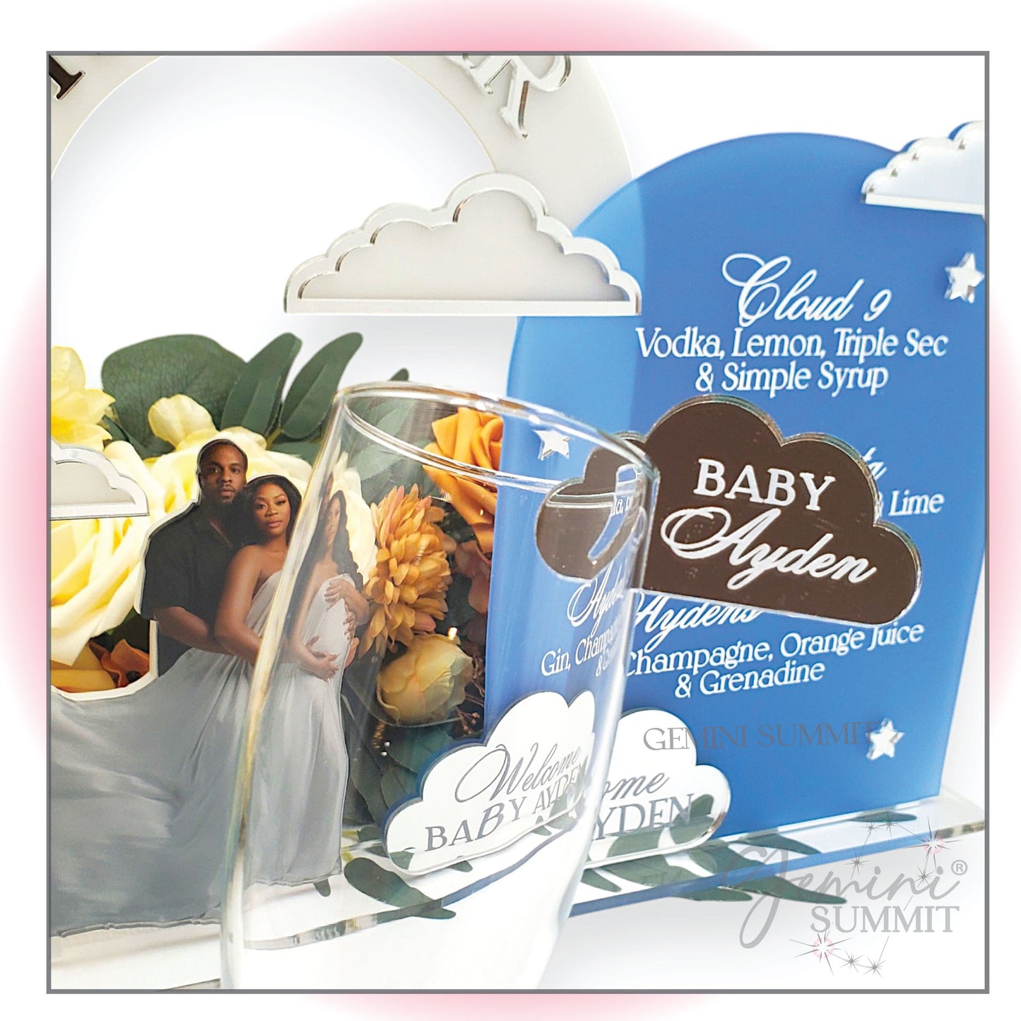 Cloud  Custom Drink Tags