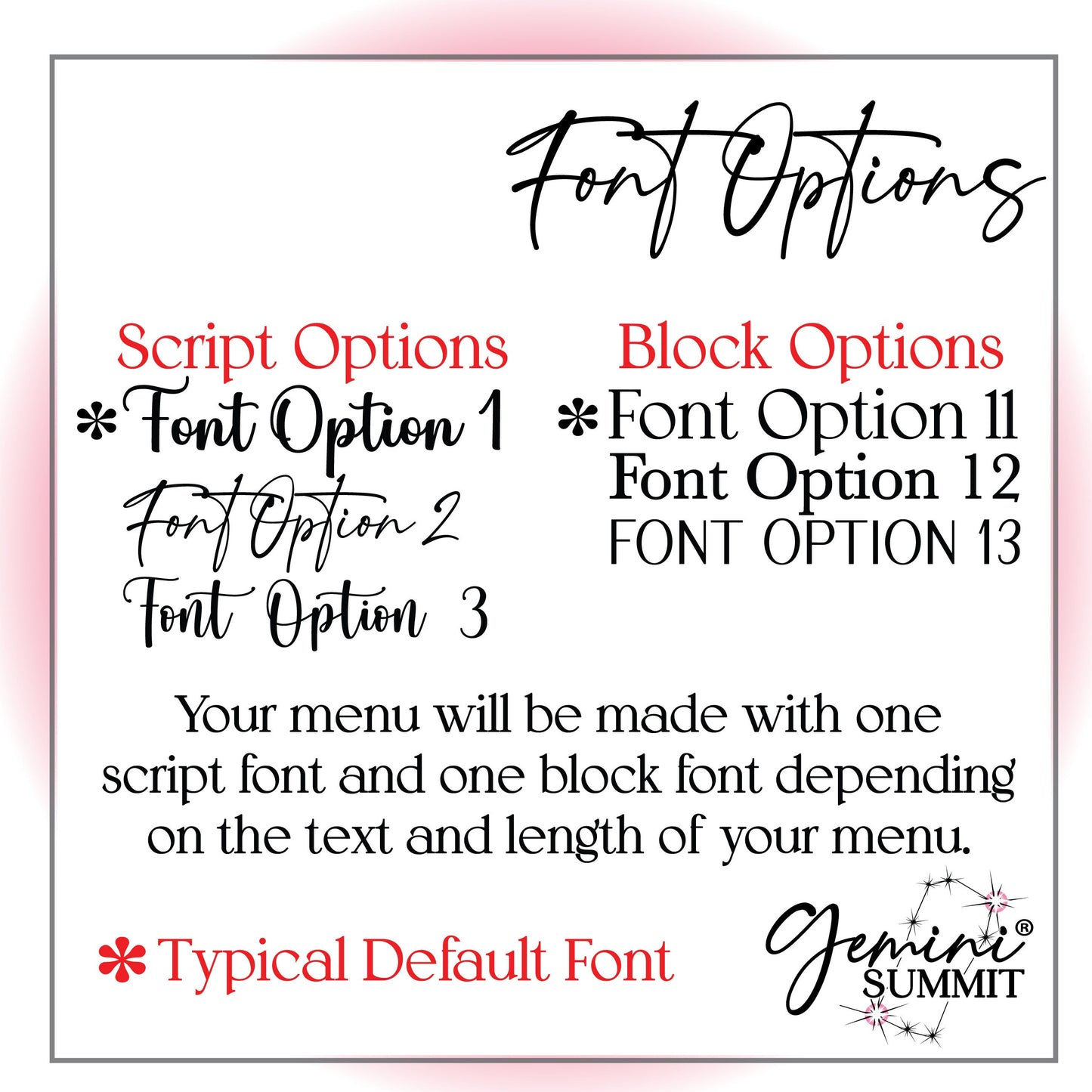 Flocktails Acrylic Bar Menu Sign