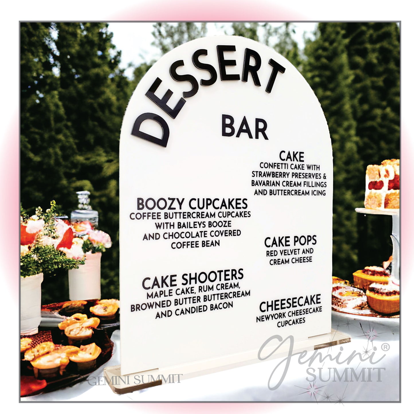 Dessert Minimalist Custom Bar Menu Sign