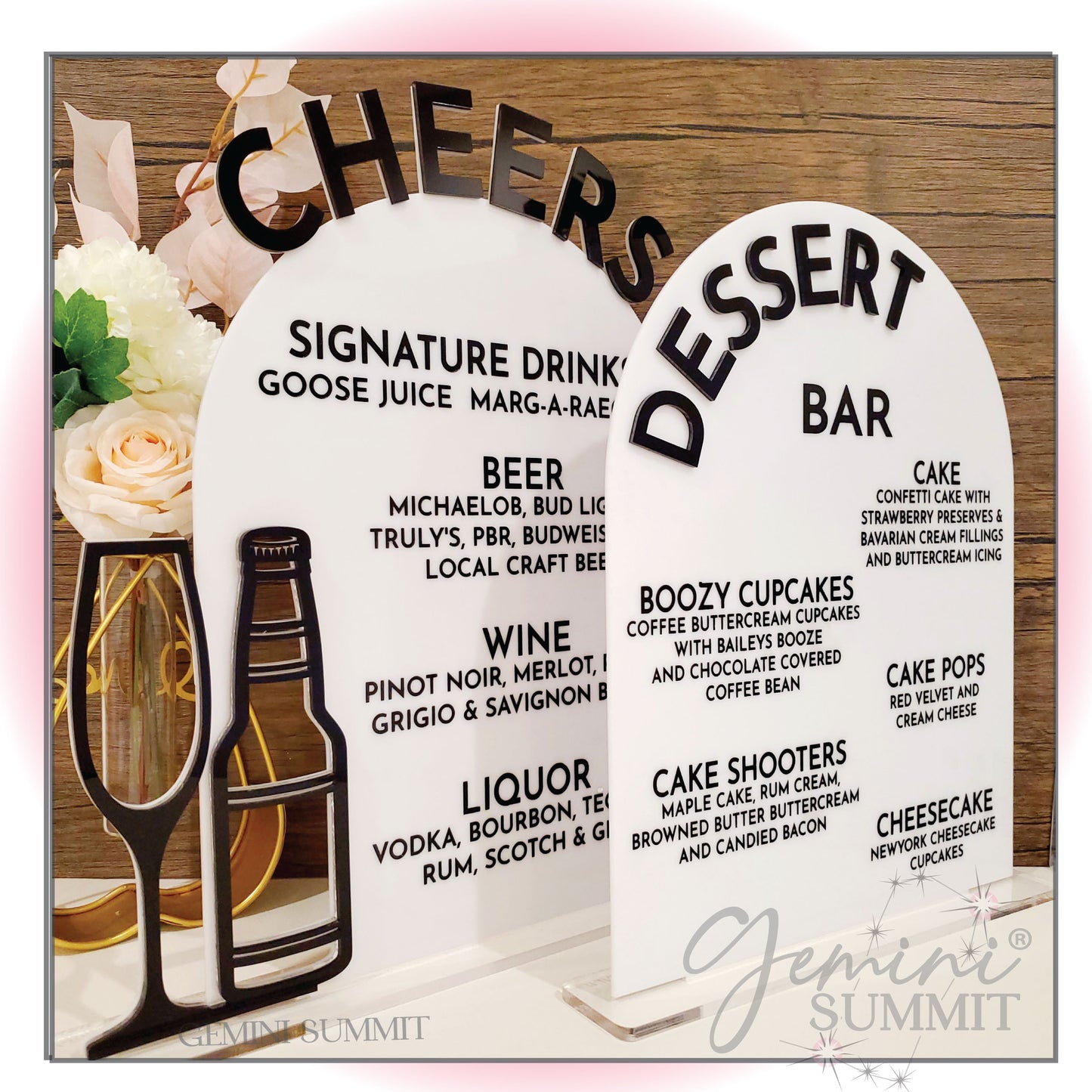 Cheers Minimalist Custom Bar Menu Sign