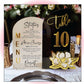 Magnolia Flower Custom Acrylic Table Number & Menu