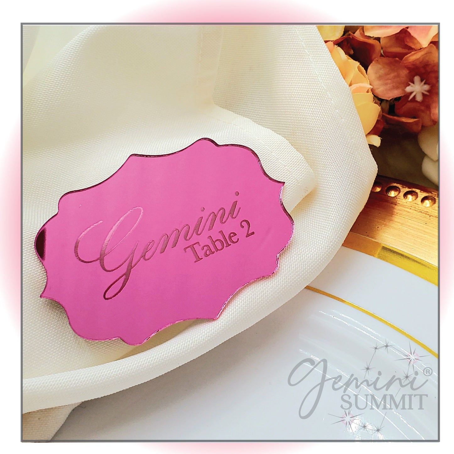 Elegant Place Setting Escort Card