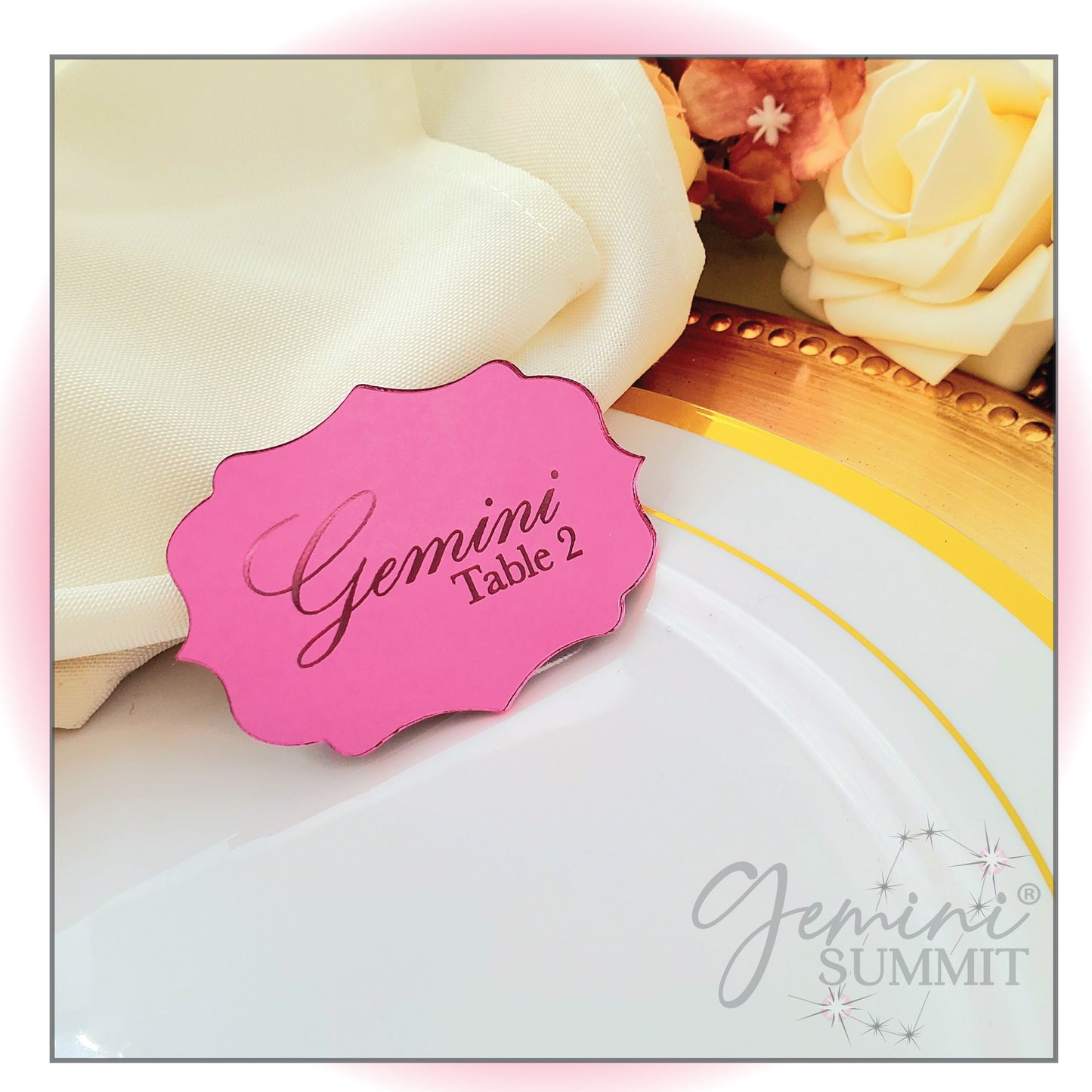 Elegant Place Setting Escort Card