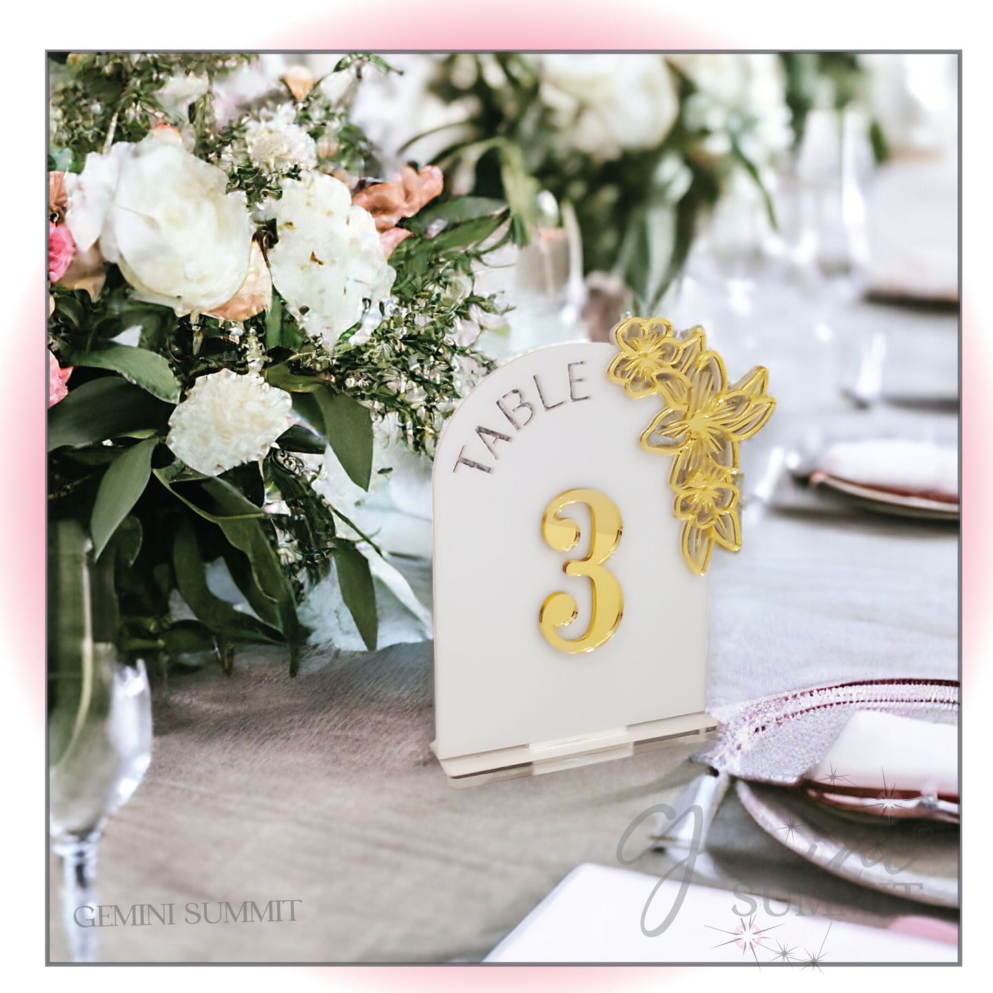 Lily Flower Table Numbers