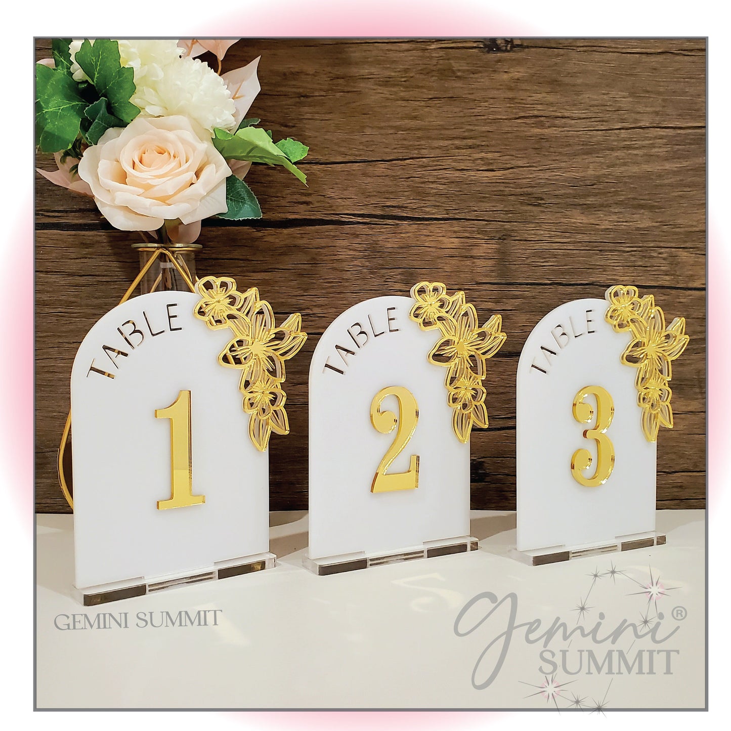 Lily Flower Table Numbers