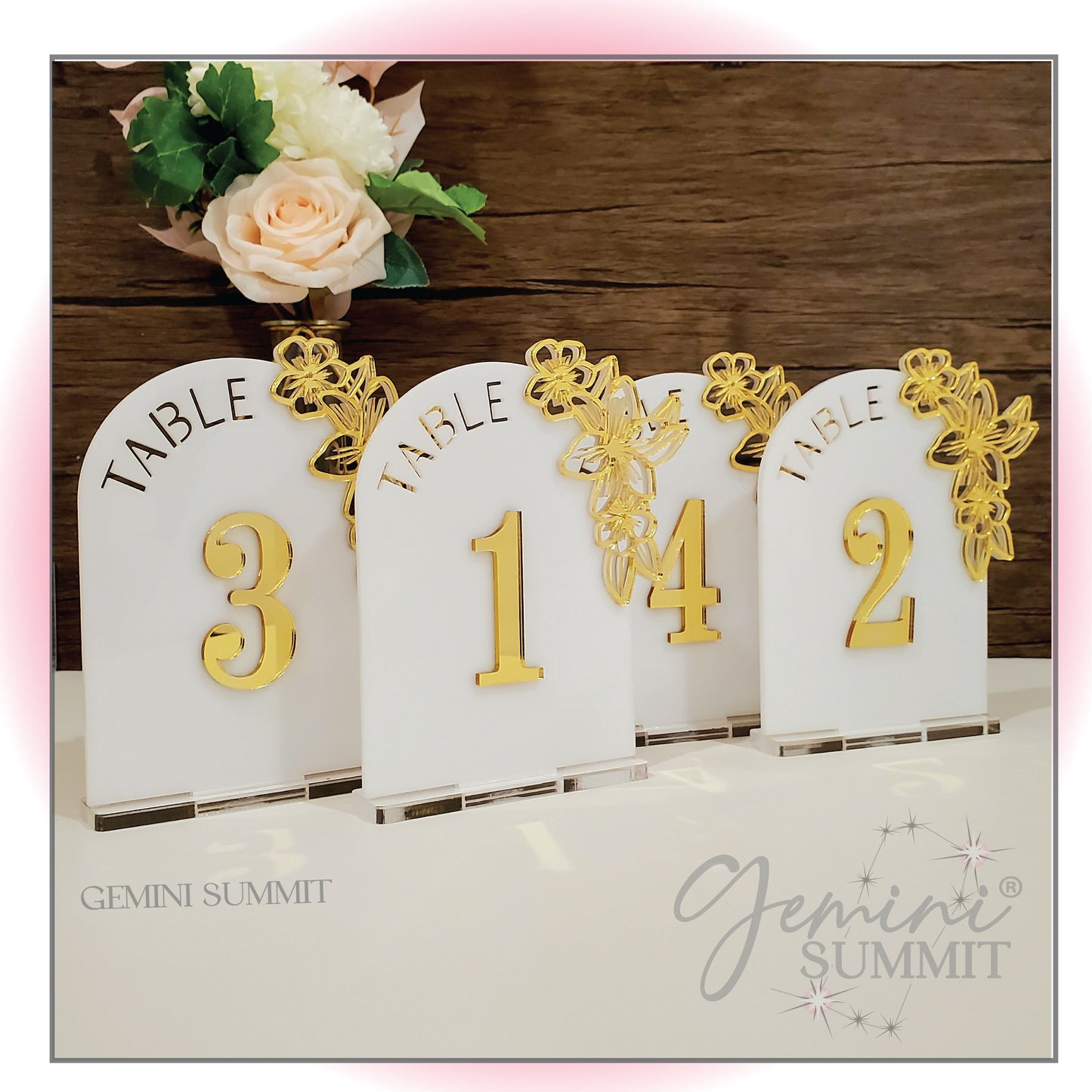 Lily Flower Table Numbers