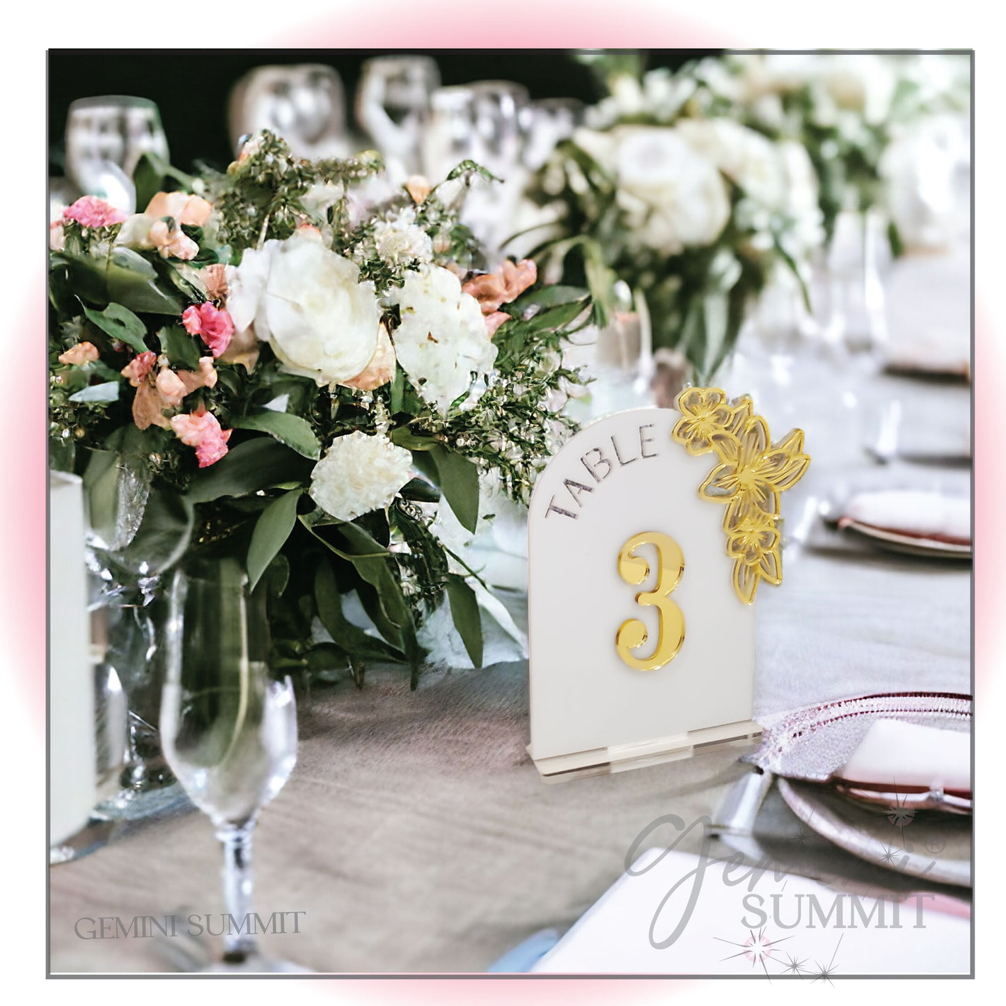 Lily Flower Table Numbers