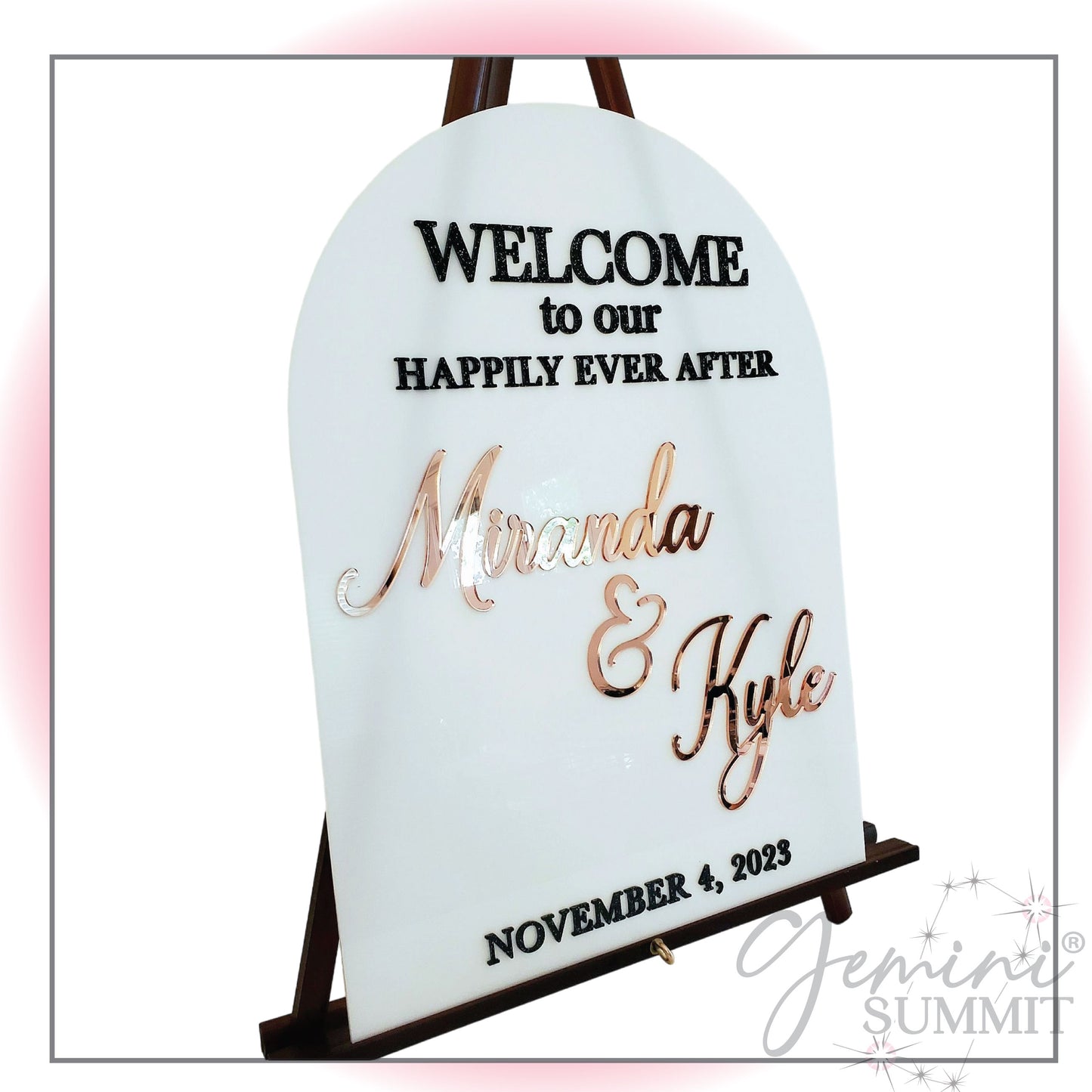 Welcome Arch Acrylic Sign