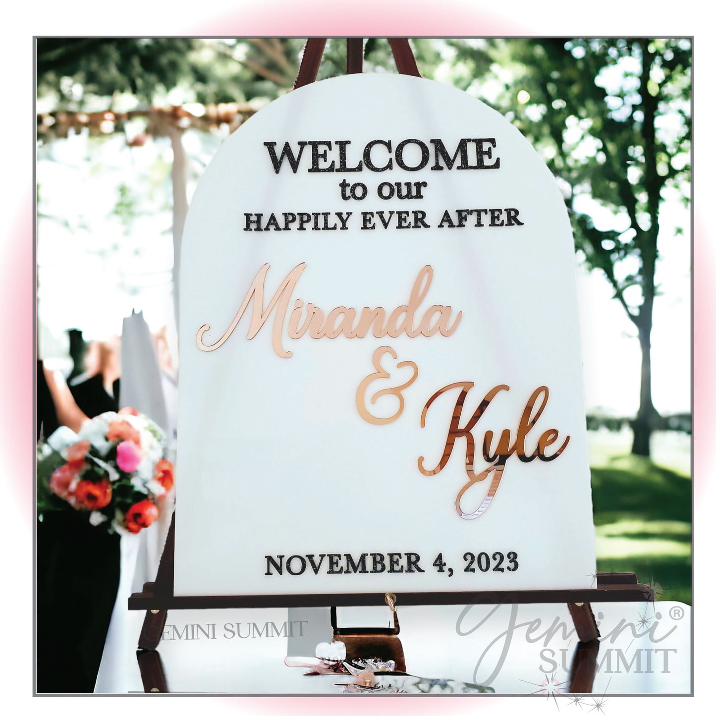 Welcome Arch Acrylic Sign