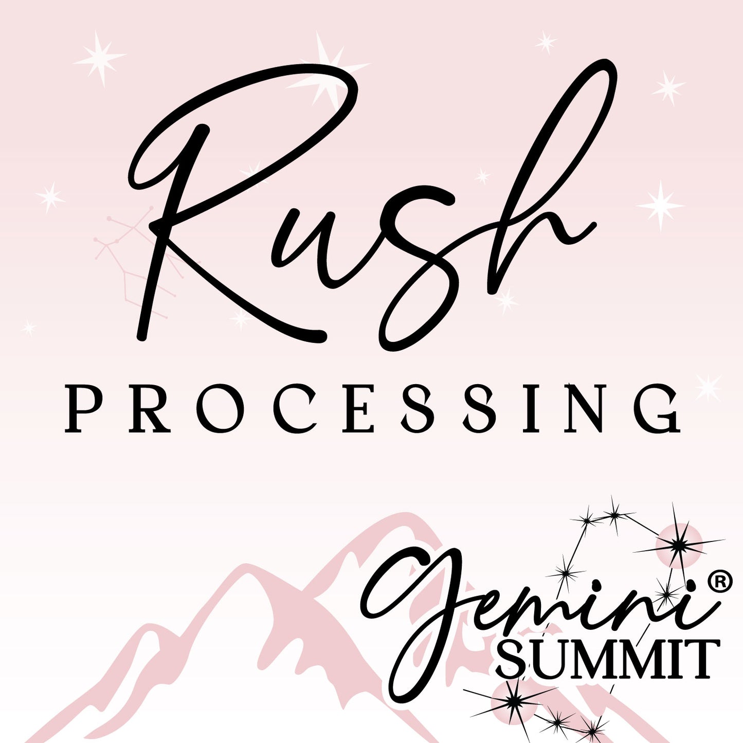 Rush Processing Fee