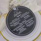 Custom Monogram Acrylic Menu