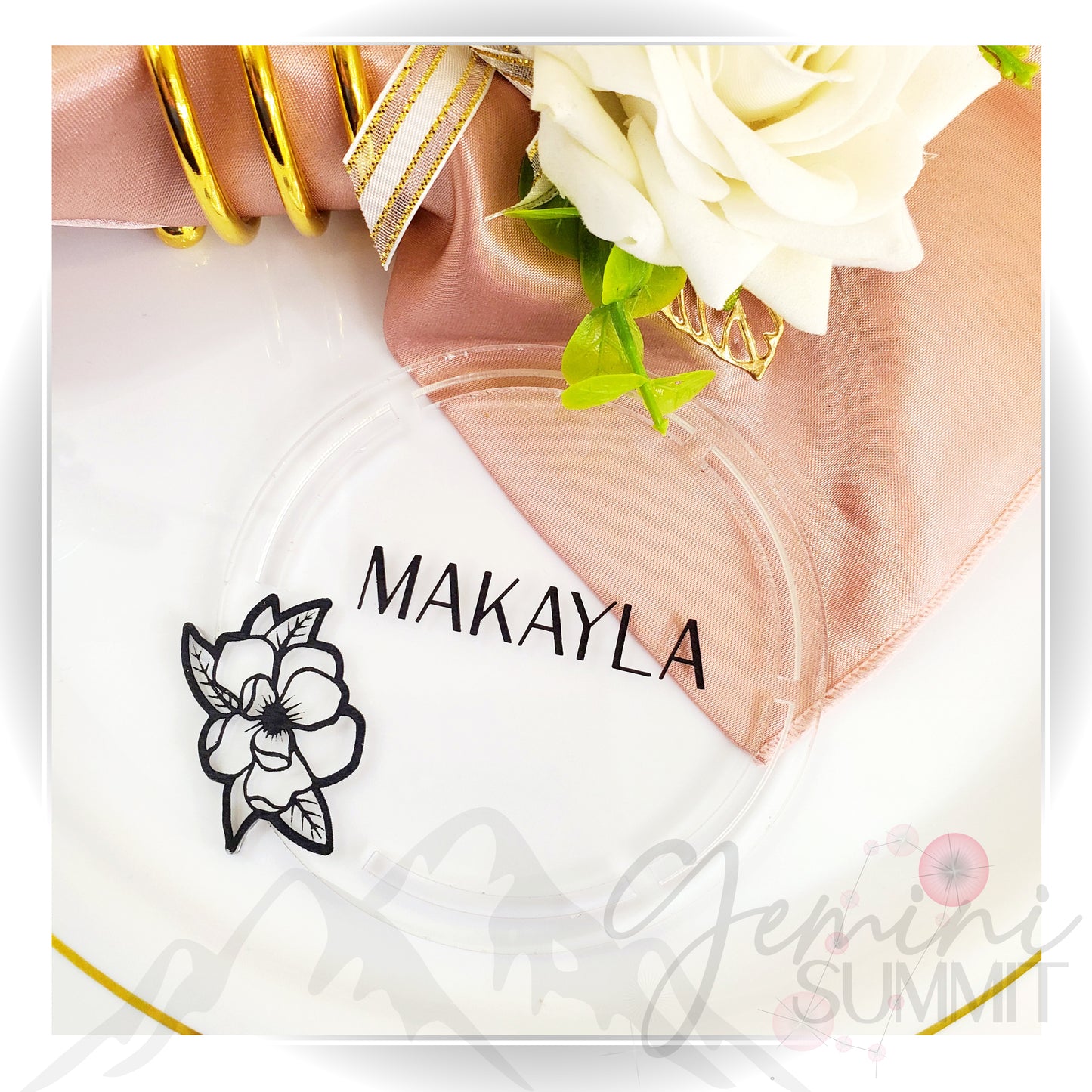 Magnolia Flower Place Setting