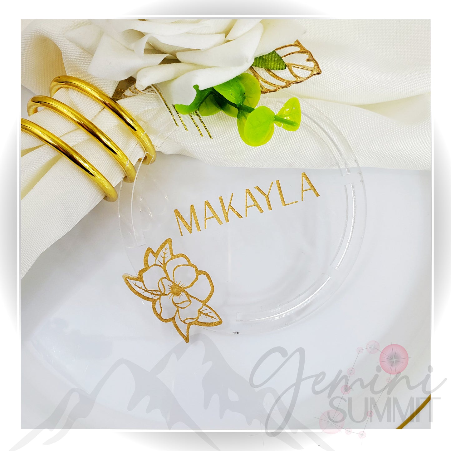 Magnolia Flower Place Setting