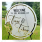 Magnolia Flower Welcome Sign